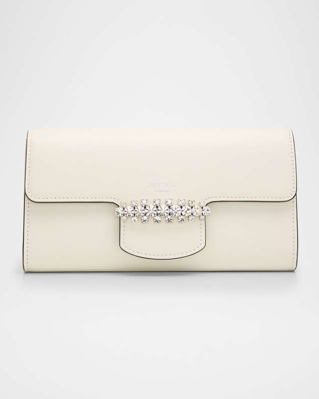 Bing Crystal-Embellished Wallet with Chain